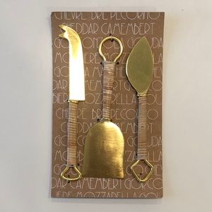 Anthropologie Gold Cheese Knives